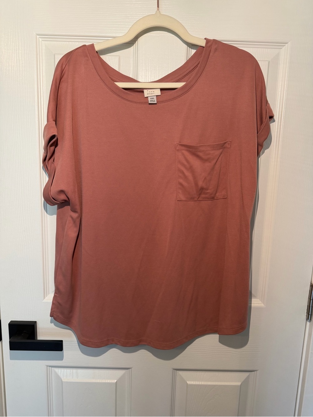 a new day Mauve Short Sleeve Pocket Tee